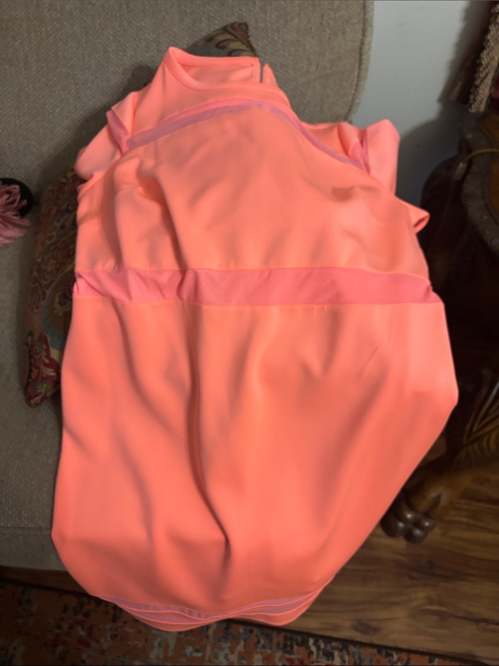 Women’s Neon Coral Lightweight Vest Jacket